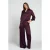 Spooq the label wide leg regular waist broek donkerrood