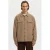 Selected overshirt met linnen bruin