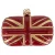 Alexander McQueen Britannia Skull Box Clutch Handtas in Rood Gelakt Leer