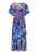 ebeeza Jurk ‘Spring Summer’  navy / lichtblauw / oranje / donkeroranje