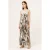 Maxi-jurk met plooien en print
