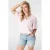 MS Mode gebloemde blousetop Plus Size – lichtroze