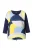 Ulla Popken Shirt  blauw / marine / lichtgeel / offwhite