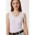Geribbelde V-hals Cami Top