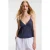 Camisoleblouse met V-hals en kant