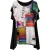 Oversized top met artistieke print en gedrapeerde zijkanten – een statement-stijl met modern comfort.