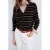 Mango gebreid gestreept vest met wol – donkerbruin