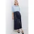 Hoge Taille Maxi Rok met Rimpeldetail