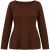 Trendyol Curve Dames Bruin Effen Lang Getailleerd Grote maten Blouses