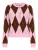ONLY Gebreid vest ‘ONLAnnika’  bruin / donkerbruin / lichtroze