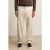 Reiss Wide Leg Cotton Twill Utility Trouser Ecru