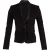 Maje Blazer met contrasterende bies in zwarte wol