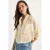 Bloemige Jacquard Korte Mouw Knopshirt met Zak
