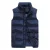 Heren effen kleur casual opstaande kraag gewatteerde bodywarmers blauw