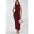 Gekruiste Detail Bodycon Maxi Jurk