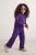 TRENDYOLKIDS Meisjes Paars Effen Lang, Regular fit Tweedelig Sets