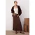 TRENDYOLMİLLA Dames Bruin Effen Maxi Taille Elastisch A-lijn Rokken