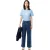 Lacoste Unisex katoenen T-shirt voor volwassenen met Parijs-motief (Lichtblauw)