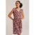 WE Fashion zomerjurk donkerrood