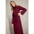 LOLALIZA midi jurk met ceintuur – donkerrood