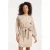 Smashed Lemon gebreide jurk met col en print – beige