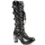 New Rock dames kniehoge laarzen met zwarte gesp en veters – TR004-S1
