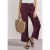 Broek met Mid Waist-taille en Wide Leg-pijpen in een Loose Fit-pasvorm