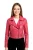 Dames fuchsia roze cropped Brando leren bikerjack – Bellville