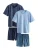 Next Pyjama kort  opaal / lichtblauw / donkerblauw