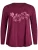 Zizzi Slaapshirt ‘MDana’  pink / bourgogne / zwart