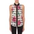 Moschino Top In CrÊpe De Chine Slogan & Flowers White