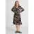 Anytime midi jurk met ruches en bladprint