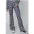 Colourful Rebel Cute Flower Peached Extra Flare Pants Multicolor