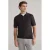 WE Fashion regular polo met ingebreid patroon bruin