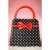 Carla Polkadot handtas in zwart en rood