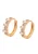 faina Oorbellen  rose-goud / wit