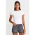 Dames Slim Fit Katoenen Crop T-shirt
