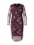 ONLY Carmakoma Jurk ‘CARROSETTA’  cranberry / lichtrood / zwart