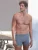 zd ZERO DEFECTS Boxershorts ‘Helios prinstriped fly front boxer’  grijs