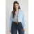 TRENDYOLMİLLA Dames Blauw Effen Lang Regular fit Blazers