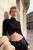 TRENDYOLMİLLA Dames Zwart Effen Lang Getailleerd Blouses