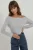 Gestreepte Off-Shoulder Lange Mouw Geribbelde Trui