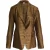 Saint Laurent Textured Valedrop Schouder Blazer in Bruine Wollen Zijde