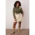 Trendyol Curve Dames Kaki Effen Lang Getailleerd Grote maten Blouses