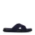 Manfield – Heren – Donkerblauwe suède slippers –