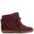 Manfield suède sneakers met sleehak – bordeaux