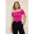 TRENDYOLMİLLA Dames Roze Effen Kort Getailleerd Blouses