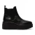 Fly London Dames Zwarte HELY268 Chelsea Leren Enkellaarsjes met Platform Comfort
