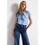 Street One Dames Blouse in effen kleur in Blauw