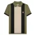 Lambretta Heren Contrast Paneel Vintage Poloshirt (Kaki Groen)